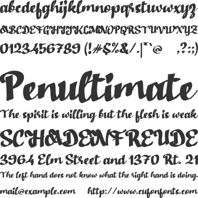 b Banyu font preview