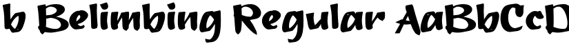 b Belimbing Regular font