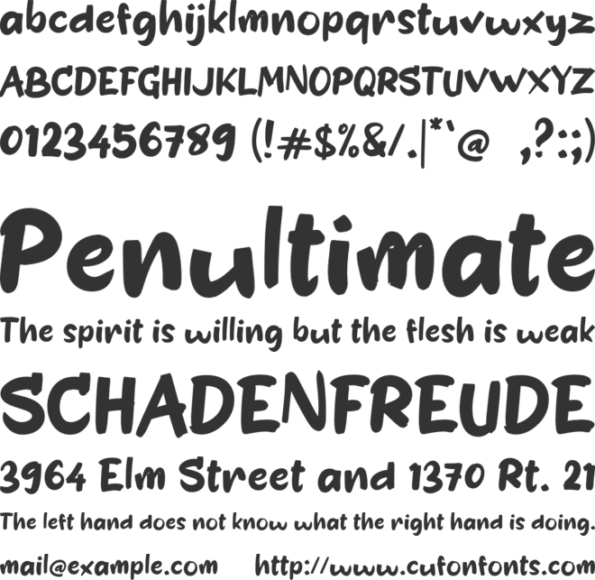 b Bengkoang font preview