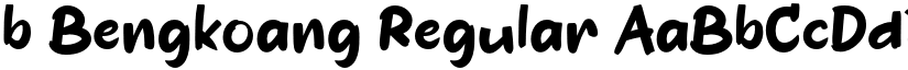 b Bengkoang Regular font