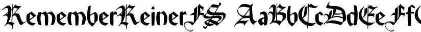 RememberReinerFS font