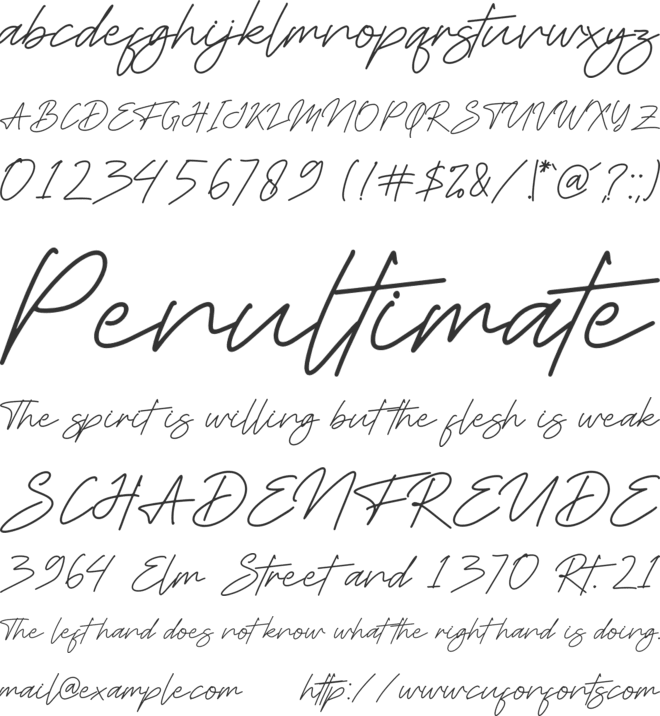 Ferttigra font preview