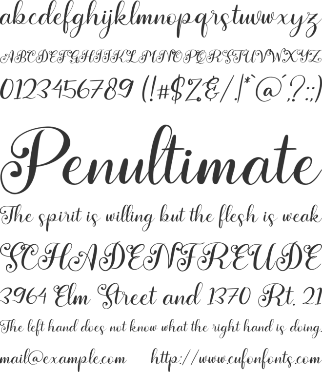 Belinda Heylove font preview