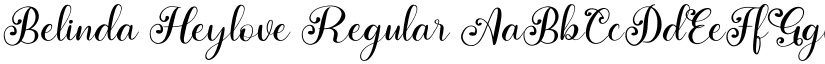 Belinda Heylove Regular font