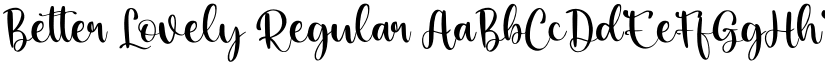 Better Lovely Regular font