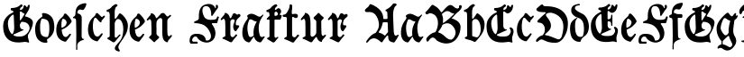 Goeschen Fraktur font download