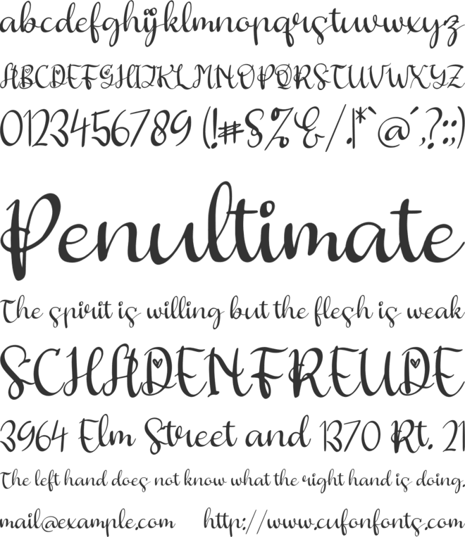 Butterfly Hellyna font preview