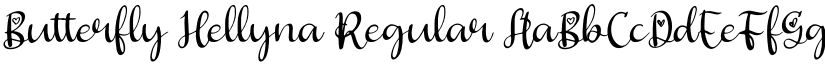 Butterfly Hellyna Regular font
