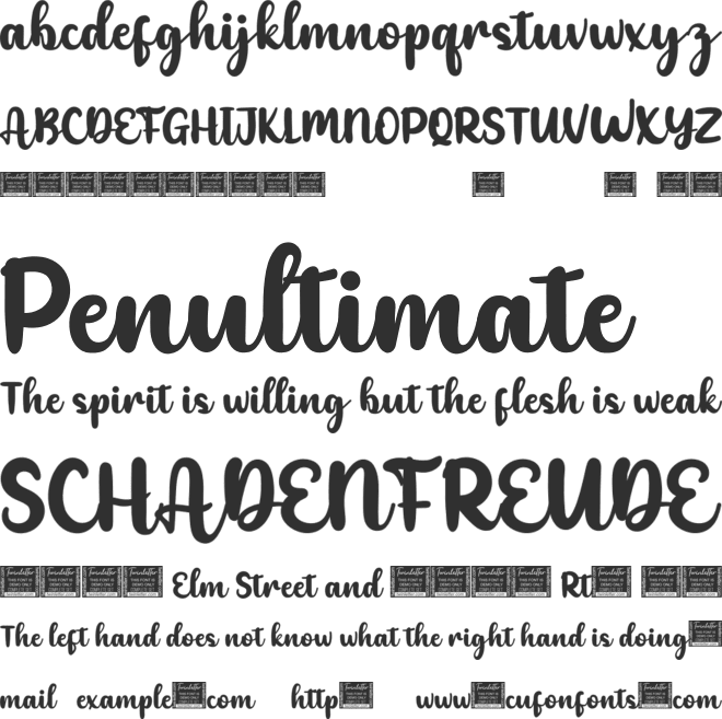 Anethysta font preview
