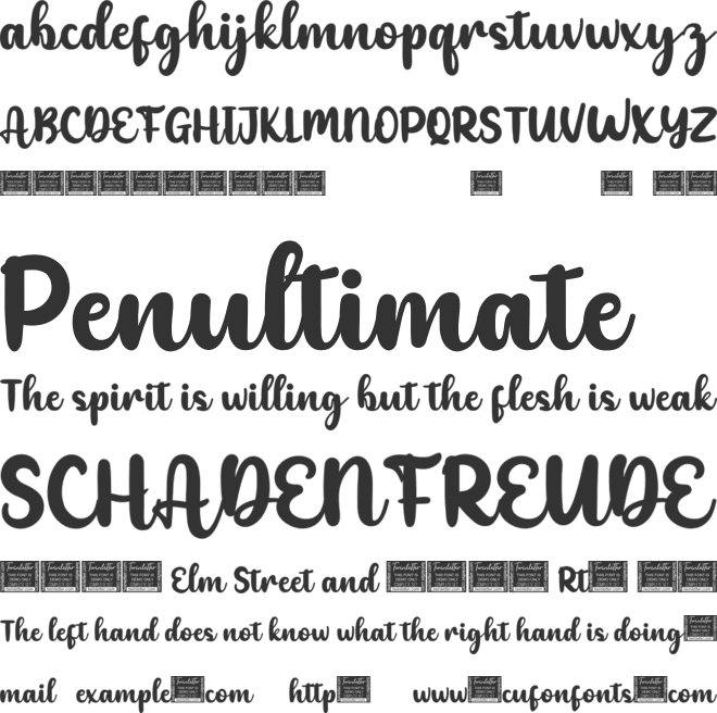 Anethysta font preview