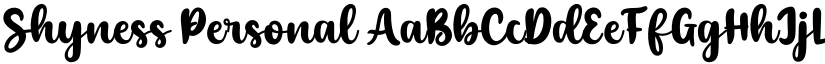 Shyness Personal font