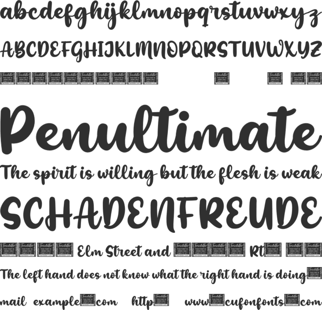 Andesytes font preview