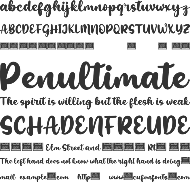 Andesytes font preview