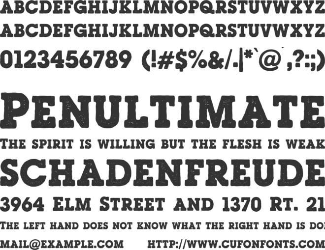 Majestic Schnozz font preview