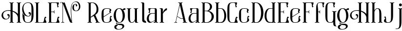 HOLEN Regular font