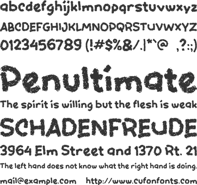 b Bush Forest font preview