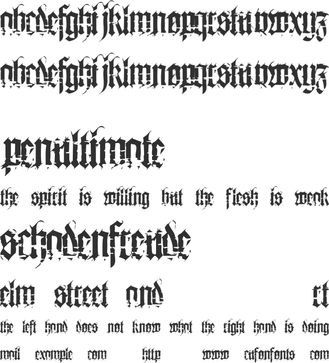 Heresy font preview