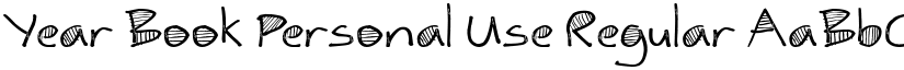 Year Book Personal Use Regular font