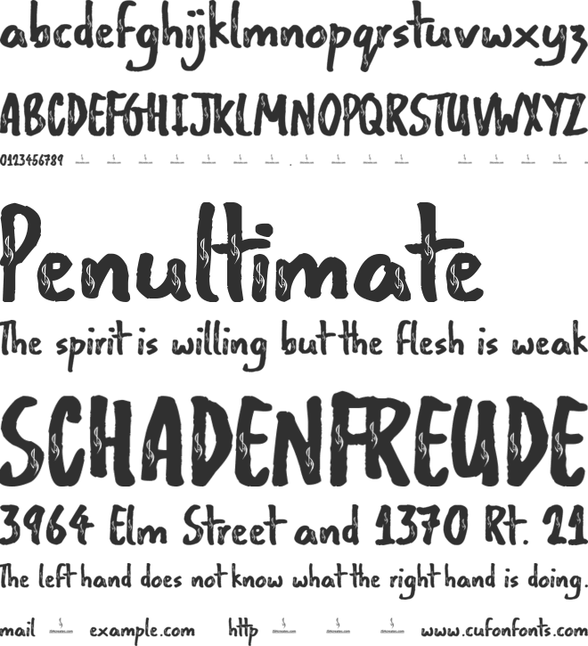 Mighty Mantis Personal Use font preview
