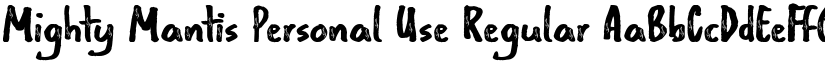 Mighty Mantis Personal Use font download