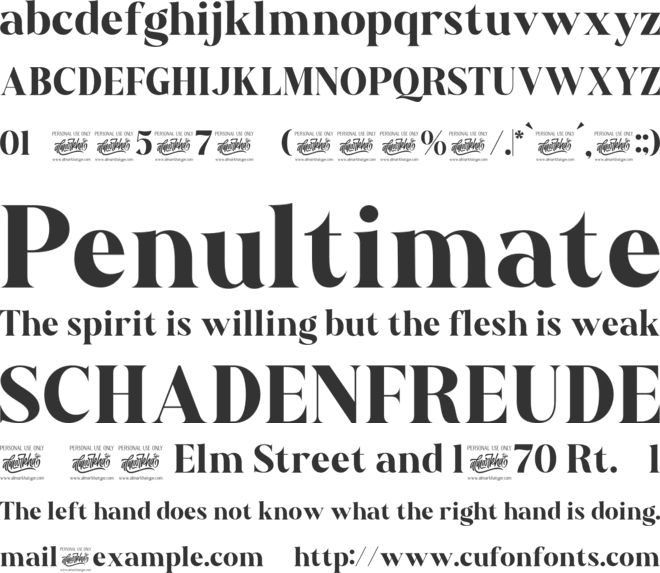 Austragen font preview