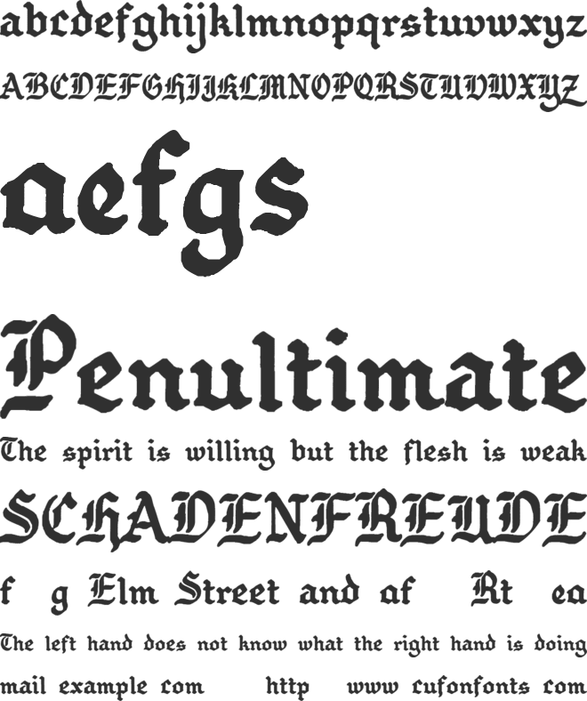 Goth Ball Crap font preview