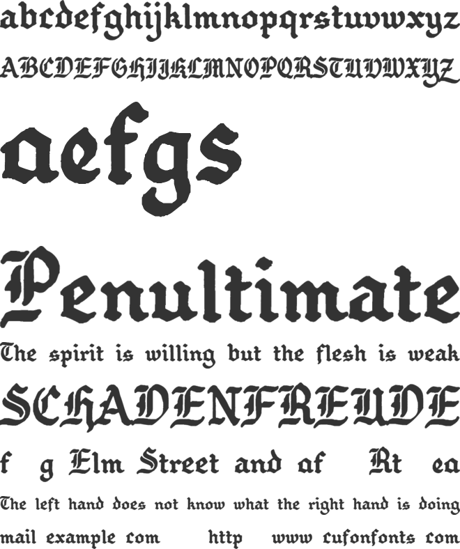 Goth Ball Crap font preview