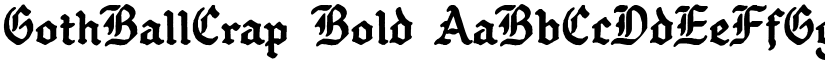 GothBallCrap Bold font