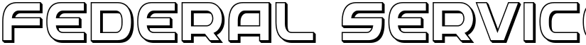 Federal Service 3D Regular font
