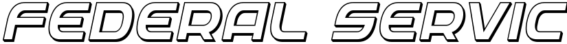 Federal Service 3D Italic Italic font