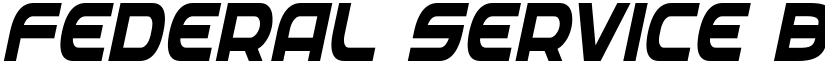 Federal Service Bold Condensed Italic Bold Condensed Italic font