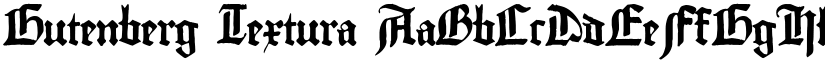 Gutenberg Textura font