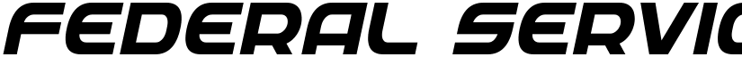 Federal Service Bold Italic Bold Italic font