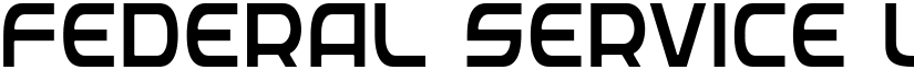 Federal Service Light Condensed Light Condensed font