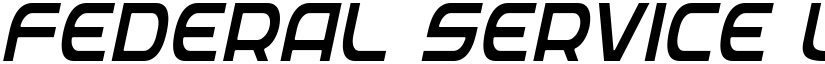 Federal Service Light Condensed Italic Light Condensed Italic font