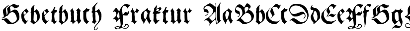 Gebetbuch Fraktur font