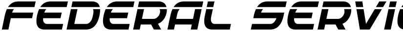 Federal Service Laser Italic Italic font