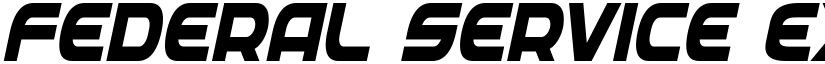Federal Service ExtraBold Condensed Italic ExtraBold Condensed Italic font