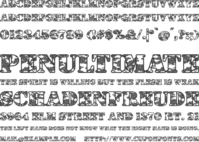 Dolen Taith font preview