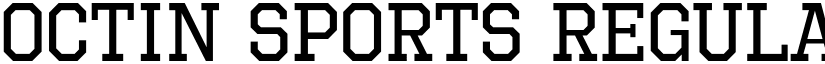 Octin Sports Regular font