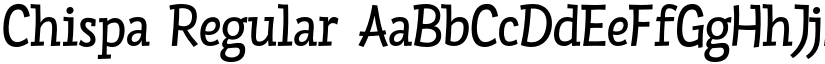 Chispa Regular font