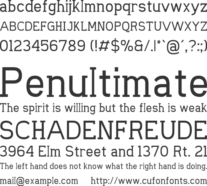 Carved Rock font preview