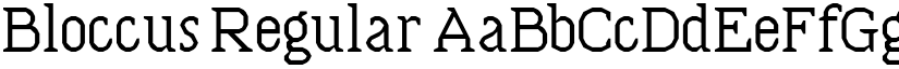 Bloccus Regular font