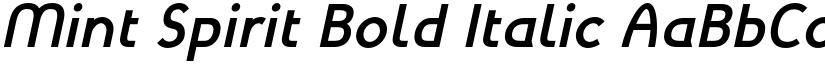 Mint Spirit Bold Italic font