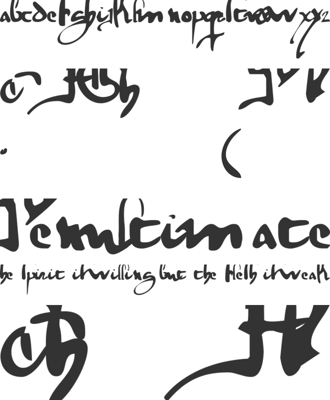 Gotische Minuskel 1269 PW Demo font preview