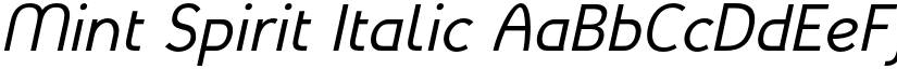 Mint Spirit Italic font