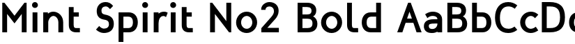 Mint Spirit No2 Bold font