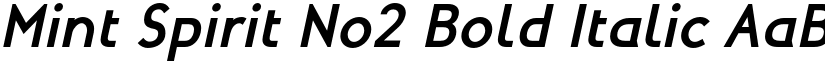 Mint Spirit No2 Bold Italic font