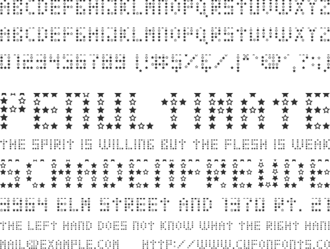 Starlz font preview