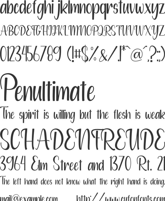 Angel Dancing font preview